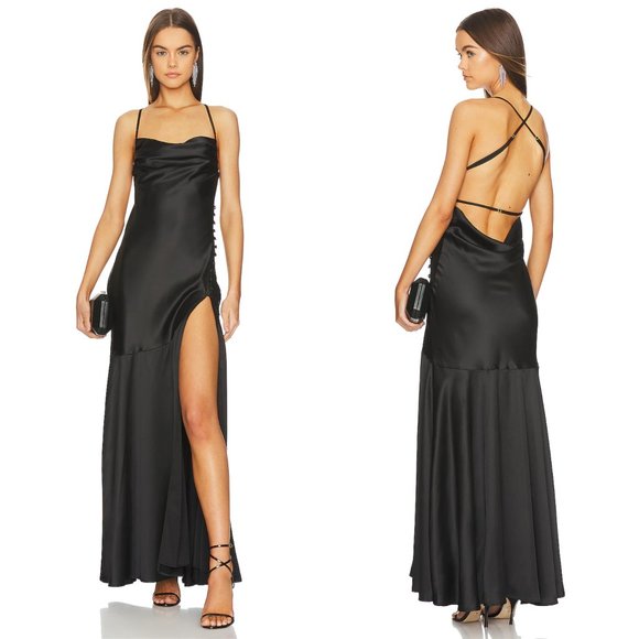 NWT V. Chapman The Isla Dress in Black - Picture 4 of 16